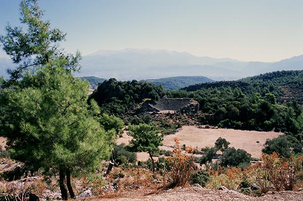 View of Pinara, Turkey on guided walking holiday 