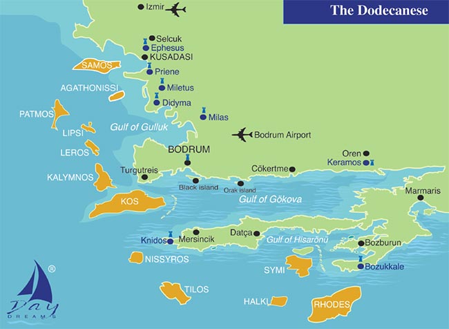 THE DODECANESE - NORTHERN ROUTE